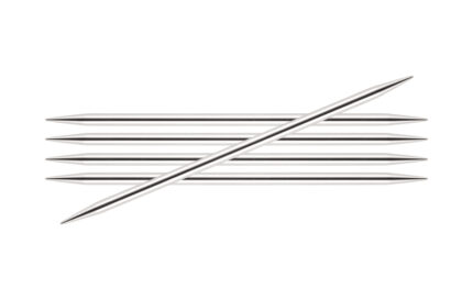 Спицы для вязания Knit Pro чулочные, металлические Nova Metal 3,75мм, 15см, арт.10122