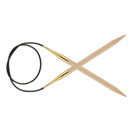 Спицы для вязания Knit Pro круговые, деревянные Basix Birch 12мм, 100см, арт.35348