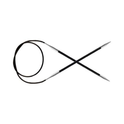 Спицы для вязания Knit Pro круговые, карбоновые Karbonez 5мм, 80см, арт.41190