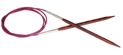 Спицы для вязания Knit Pro круговые, квадратные, деревянные Cubics 4,5мм, 80см, арт.25334