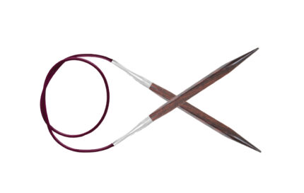 Спицы для вязания Knit Pro круговые, квадратные, деревянные Cubics 5,5мм, 100см, арт.25346