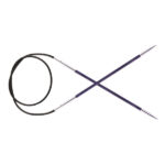 Спицы для вязания Knit Pro круговые, укороченные, деревянные Royale 3мм, 40см, фиолетовый, арт.29051