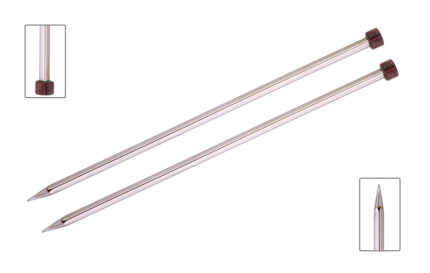 Спицы для вязания Knit Pro прямые, металлические, квадратные Nova Cubics 25 см, 5,00мм, арт.12259