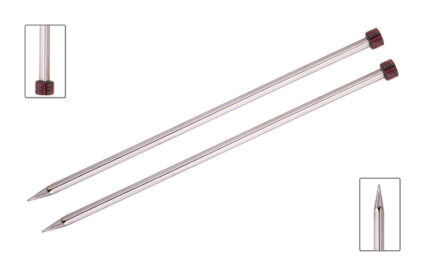 Спицы для вязания Knit Pro прямые, металлические, квадратные Nova Cubics 3,75мм, 25см, арт.12256