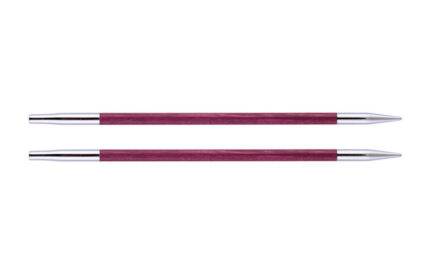 Спицы для вязания Knit Pro съемные, стандартные, деревянные Royale 4мм, розовая фуксия, арт.29255