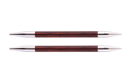Спицы для вязания Knit Pro съемные, стандартные, деревянные Royale 7мм, бордовая роза, арт.29261