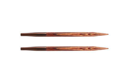 Спицы для вязания Knit Pro съемные, укороченные, деревянные Ginger 10мм, арт.31234
