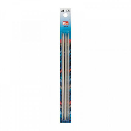 Спицы для вязания PRYM чулочные 20см / 2,5мм, алюминий, арт.191488