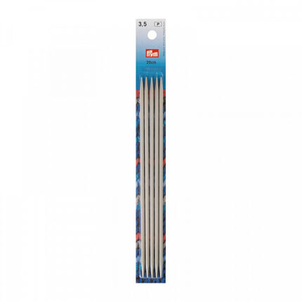 Спицы для вязания PRYM чулочные 20см / 3,5мм, алюминий, арт.191491