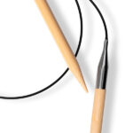 Спицы для вязания PRYM круговые, Серия Prym 1530, 8мм / 80см, бамбук, натуральный, арт.222512