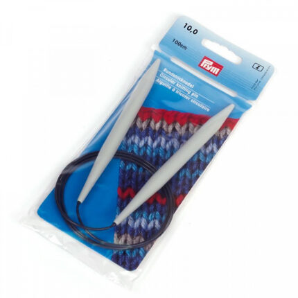 Спицы для вязания PRYM круговые с гибкой леской 10мм / 100см пластик, арт.211194