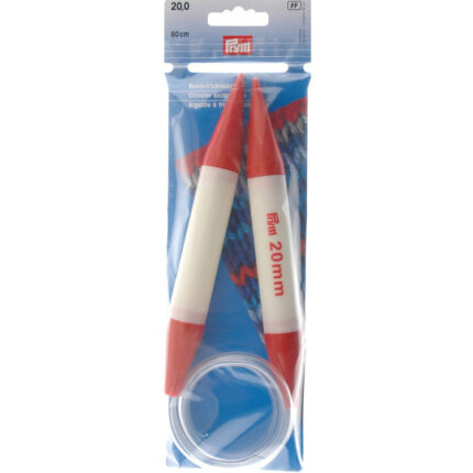 Спицы для вязания PRYM круговые с гибкой леской 20мм / 80см пластик, арт.211318