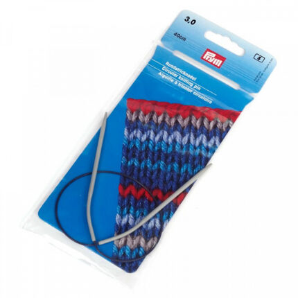 Спицы для вязания PRYM круговые с гибкой леской 40см, 3мм, алюминий, арт.211230