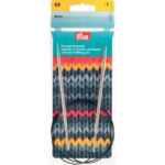 Спицы для вязания PRYM круговые с гибкой леской 4мм / 80см латунь, арт.212144