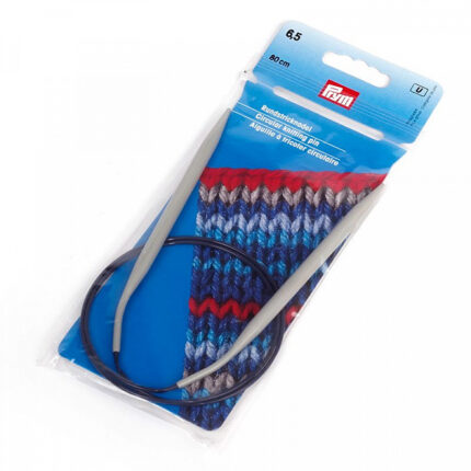 Спицы для вязания PRYM круговые с гибкой леской 6.5мм / 80см алюминий, арт.211376