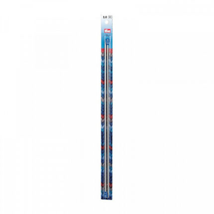 Спицы для вязания PRYM прямые с наконечниками, алюминий, 35см / 3мм, арт.191463