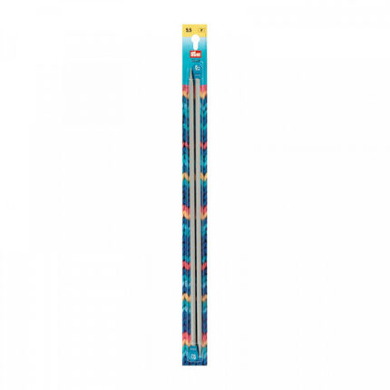 Спицы для вязания PRYM прямые с наконечниками, алюминий, 35см / 5,5мм, арт.191468