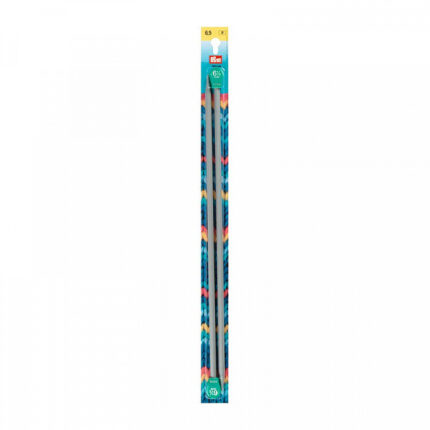 Спицы для вязания PRYM прямые с наконечниками, алюминий, 35см / 6,5мм, арт.191471