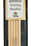Спицы для вязания TULIP чулочные Bamboo, натуральный бамбук, 3,5мм / 20см, уп.5шт., арт.KND080350