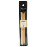 Спицы для вязания TULIP чулочные Bamboo, натуральный бамбук, 3,75мм / 15см, уп.5шт., арт.KND060375