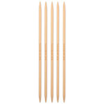 Спицы для вязания чулочные бамбуковые, Серия Prym 1530, 20см, 5мм, 5шт в упаковке, арт.222216