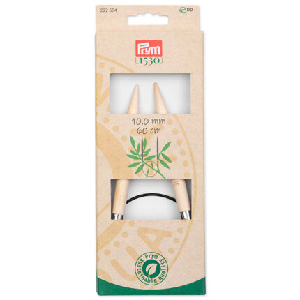 Спицы для вязания круговые бамбуковые, Серия Prym 1530, 60см, 10мм, арт.222554