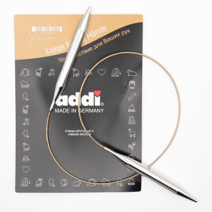 Спицы круговые Addi 12 мм, 80 см, супергладкие addiClassic, арт.105-7/12-80