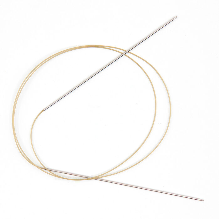 Спицы круговые Addi 1,5 мм, 150 см, с удлиненным кончиком addiClassic Lace, латунь, арт.715-7/1.5-150