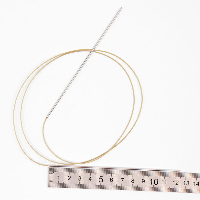 Спицы круговые Addi 1,5 мм, 150 см, с удлиненным кончиком addiClassic Lace, латунь, арт.715-7/1.5-150