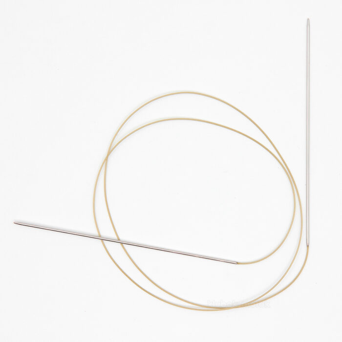 Спицы круговые Addi 1,5 мм, 150 см, с удлиненным кончиком addiClassic Lace, латунь, арт.715-7/1.5-150