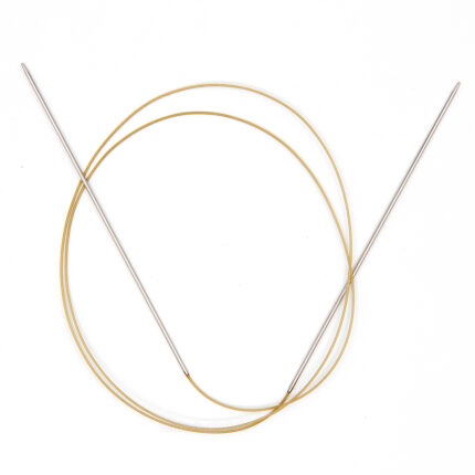 Спицы круговые Addi 1,75 мм, 150 см, с удлиненным кончиком addiClassic Lace, латунь, арт.715-7/1.75-150