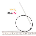 Спицы круговые Knit Pro Basix Aluminum 5мм, 60см, 45327
