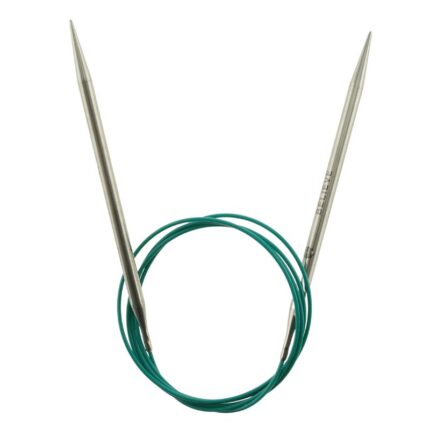 Спицы круговые KnitPro Mindful 5,5мм, 120см, нержавеющая сталь, серебристый, арт.36142