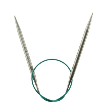 Спицы круговые KnitPro Mindful 5,5мм, 40см, нержавеющая сталь, серебристый, арт.36062