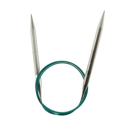 Спицы круговые KnitPro Mindful 8мм, 100см, нержавеющая сталь, серебристый, арт.36126