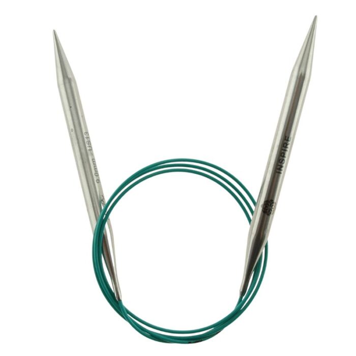 Спицы круговые KnitPro Mindful 9мм, 100см, нержавеющая сталь, серебристый, арт.36127