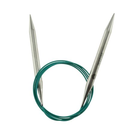 Спицы круговые KnitPro Mindful 9мм, 120см, нержавеющая сталь, серебристый, арт.36147