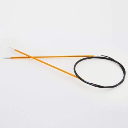 Спицы круговые KnitPro Zing 100см, 2,25мм, алюминий, с несъемной леской, арт.47152