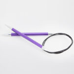 Спицы круговые KnitPro Zing 100см, 7,0мм, алюминий, с несъемной леской, арт.47165
