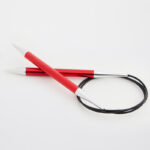 Спицы круговые KnitPro Zing 120см, 9,0мм, алюминий, с несъемной леской, арт.47197