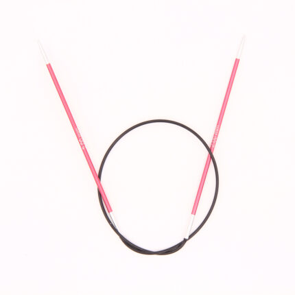 Спицы круговые KnitPro Zing 40см, 2,0мм, алюминий, с несъемной леской, арт.47061