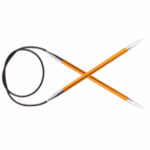 Спицы круговые KnitPro Zing 40см, 2,25мм, алюминий, с несъемной леской, арт.47062