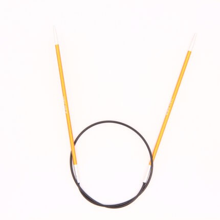 Спицы круговые KnitPro Zing 40см, 2,25мм, алюминий, с несъемной леской, арт.47062