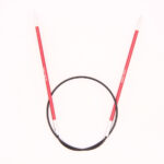 Спицы круговые KnitPro Zing 40см, 2,5мм, алюминий, с несъемной леской, арт.47063