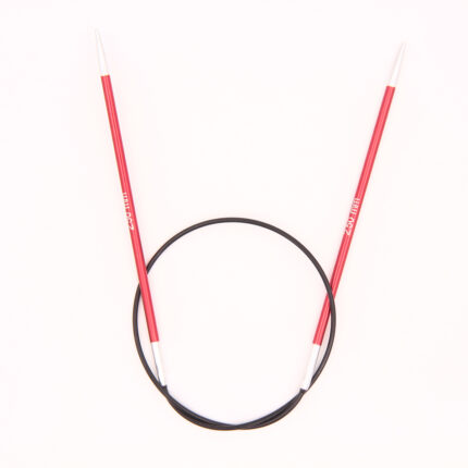 Спицы круговые KnitPro Zing 40см, 2,5мм, алюминий, с несъемной леской, арт.47063