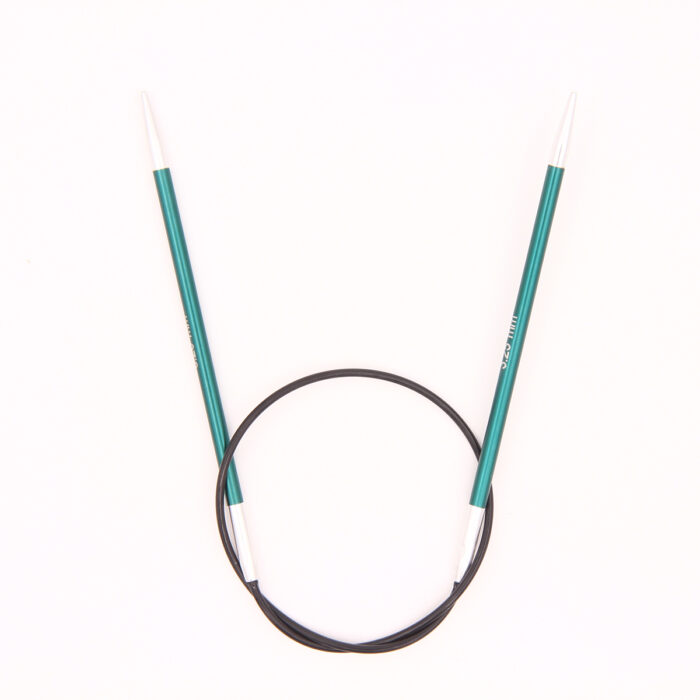 Спицы круговые KnitPro Zing 40см, 3,25мм, алюминий, с несъемной леской, арт.47066