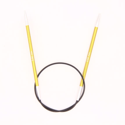 Спицы круговые KnitPro Zing 40см, 3,5мм, алюминий, с несъемной леской, арт.47067