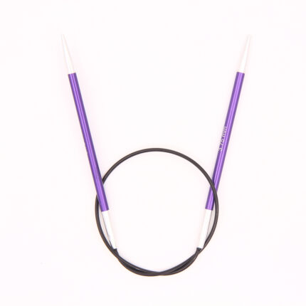 Спицы круговые KnitPro Zing 40см, 3,75мм, алюминий, с несъемной леской, арт.47068