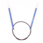 Спицы круговые KnitPro Zing 40см, 4,0мм, алюминий, с несъемной леской, арт.47069