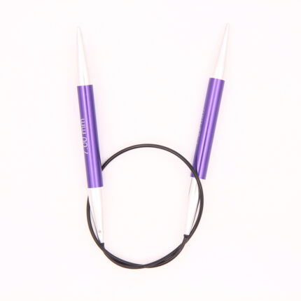 Спицы круговые KnitPro Zing 40см, 7,0мм, алюминий, с несъемной леской, арт.47075